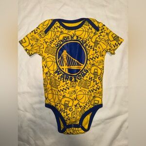Golden State Warriors Yellow and Blue Kids One Piece